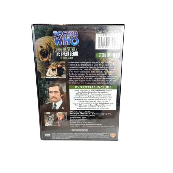 Doctor Who The Green Death Jon Pertwee Third Doctor Story 69 BBC Video - Picture 3 of 4